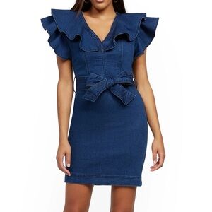 NY&Co | Ruffled Denim Sheath Dress